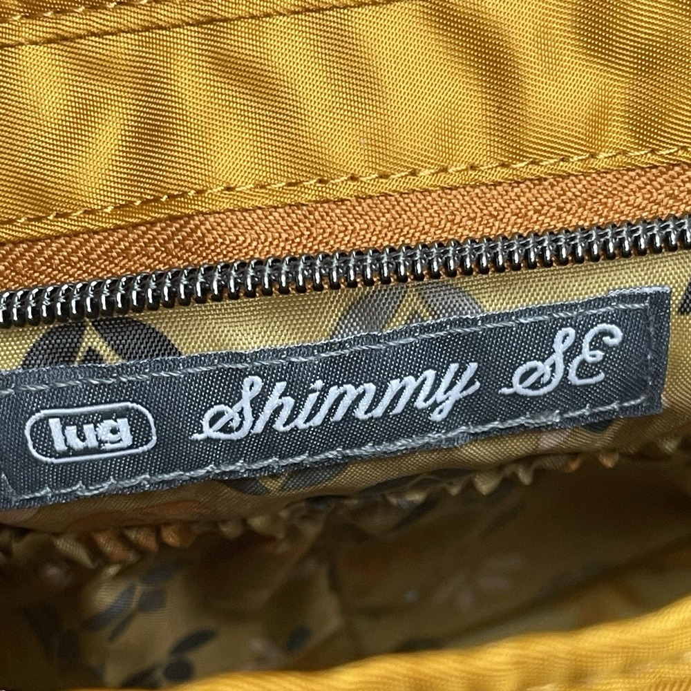 Lug Shimmy SE Crossbody Shoulder Bag Drink Pocket Gold Amber Yellow Quilted - Picture 14 of 14
